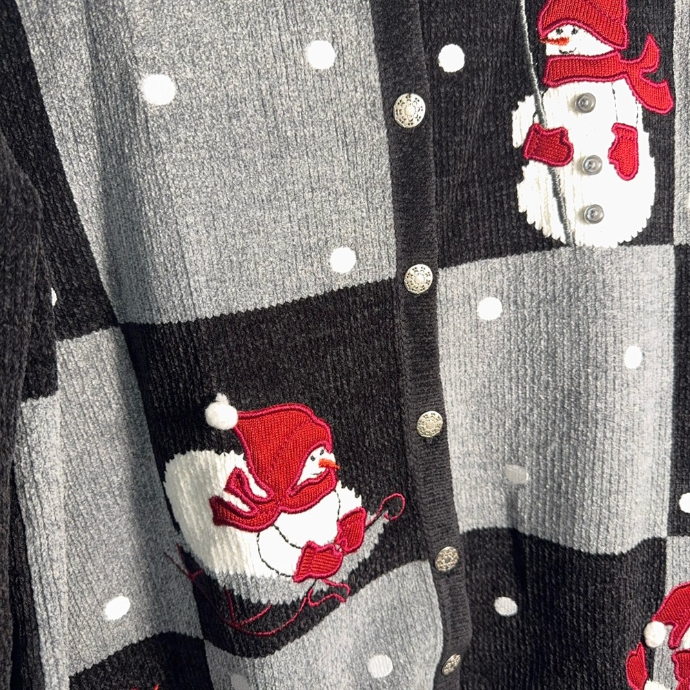 CJ Banks Christmas Snowman Sweater‎ vintage 1x - Picture 2 of 8